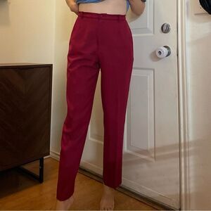 Vintage Levi's Bend Over High Waist Dress Pants Slacks Size 4 Magenta Cigarette